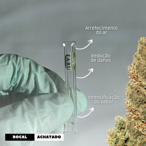 Piteira/Filtro de Vidro Tabu para Redução de Danos