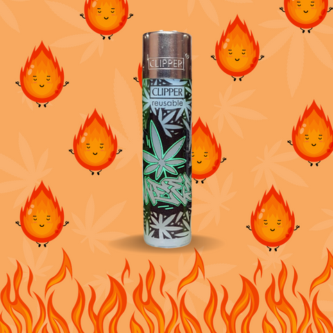 Isqueiro Clipper Graffiti Leafs