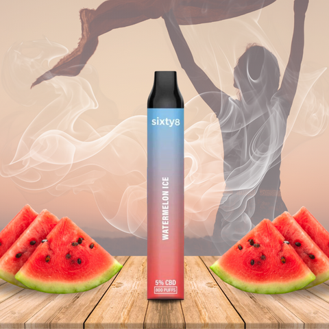 Vape de CBD 5% Melancia Sixty8 800 puffs