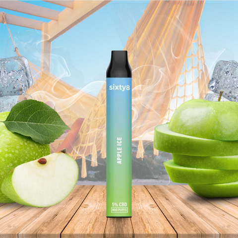 Vape de CBD 5% Apple Ice Sixty8 800 puffs