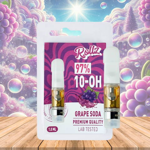 10-OH Vape Cartridge, 97%, Grape, 1ml
