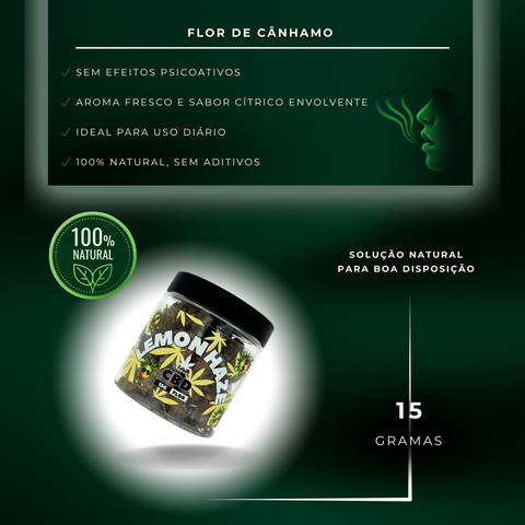 Flor de CBD Lemon Haze, 15 Gramos
