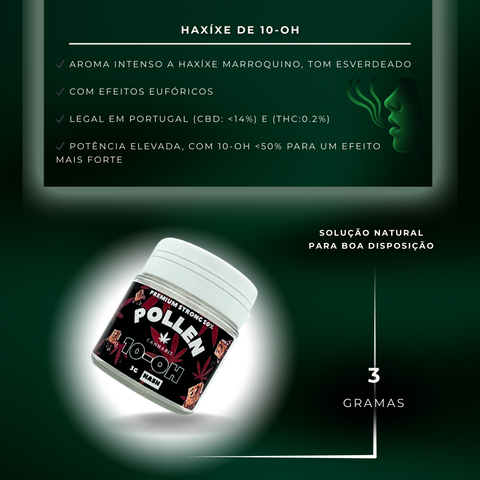 Haxixe de 10-OH (Novo HHC) Pollen Premium Strong 50%, 3g