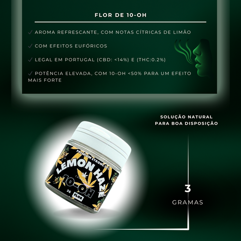 Flor de 10-OH Lemon Haze Premium Strong 50 %, 3 g