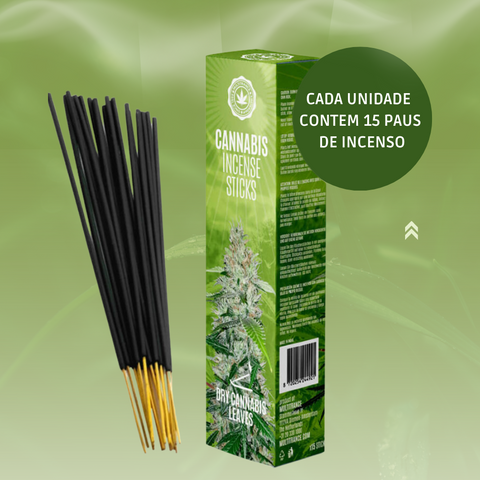 Incienso de Cannabis, Aromatizados con Hojas Secas de Cannabis
