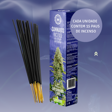 Incienso de Cannabi, Arándano y Hojas Secas de Cannabis.