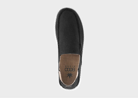 SunSlide Slip-on de Cânhamo para Mulheres em Preto