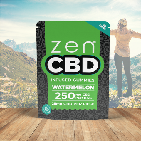 Gomas de CBD ZEN, Melancia, 250 mg