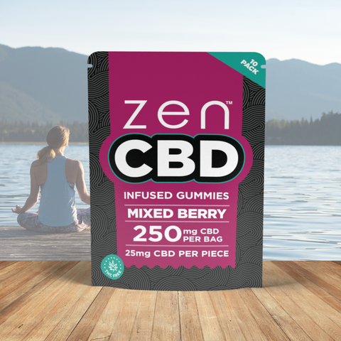 Gomas de CBD ZEN, Frutos Vermelhos Mix, 250 mg