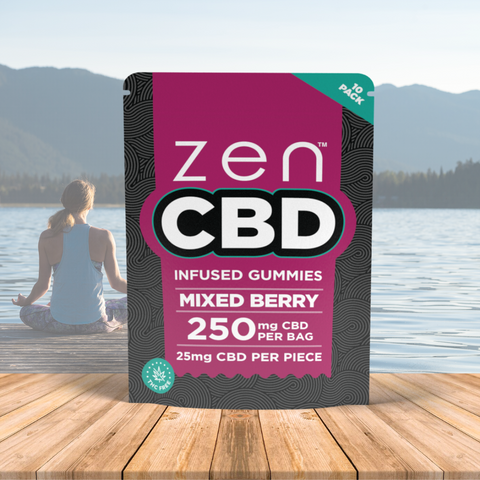 Gomas de CBD ZEN, Frutos Vermelhos Mix, 250 mg