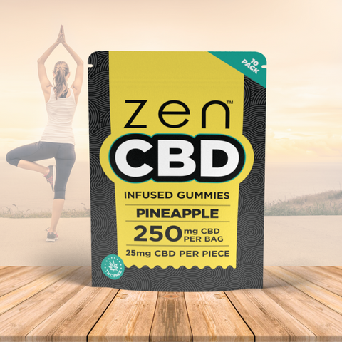 Gomas de CBD ZEN, Ananás, 250 mg