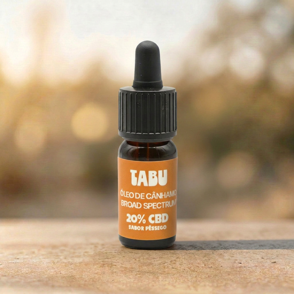 Óleo de cânhamo Broad Spectrum 20% CBD - Sabor pêssego