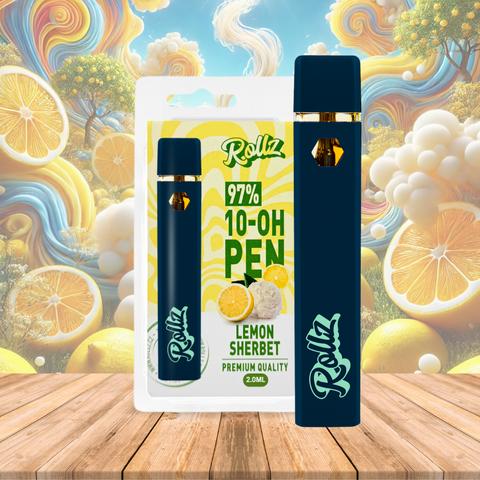 Vape de 10-OH (Novo HHC) 97%, Limão, Caneta Descartável Rollz 2ml/1ml