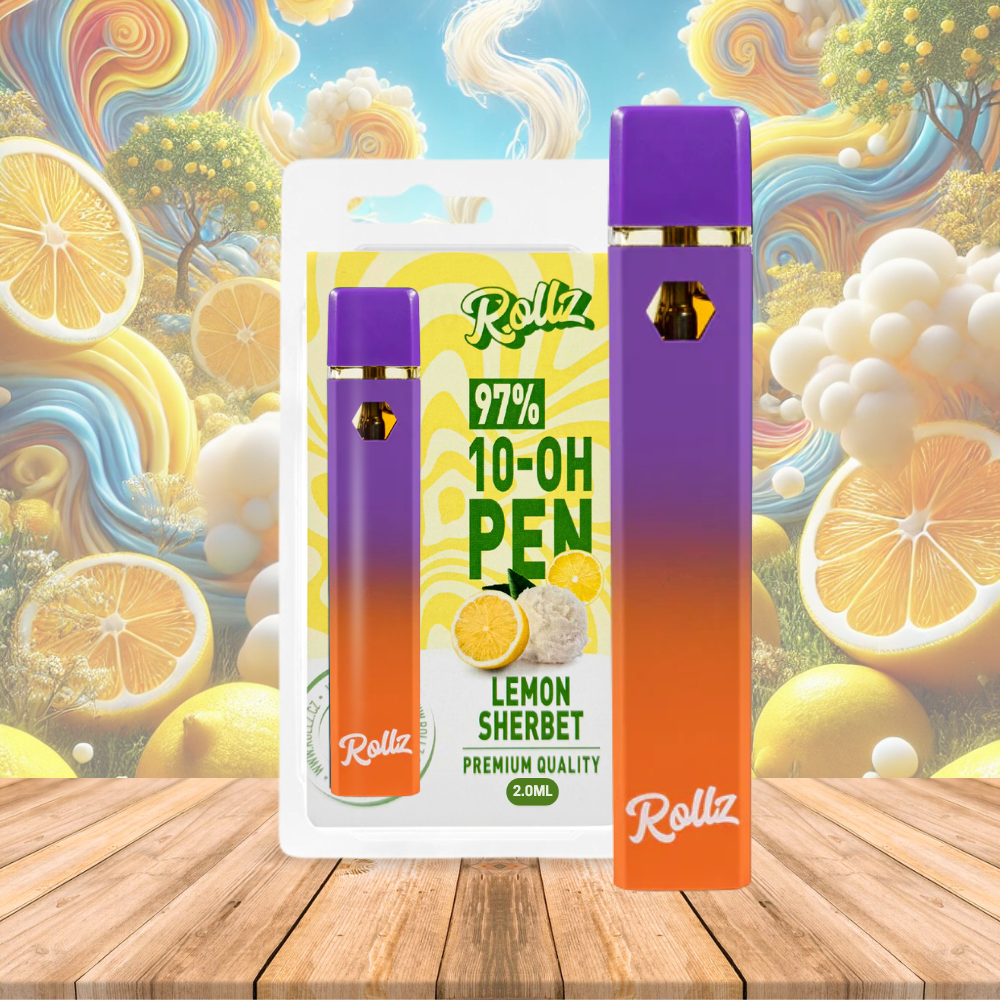 10-OH 97% Vape, Lemon, Rollz Disposable Pen 2ml/1ml