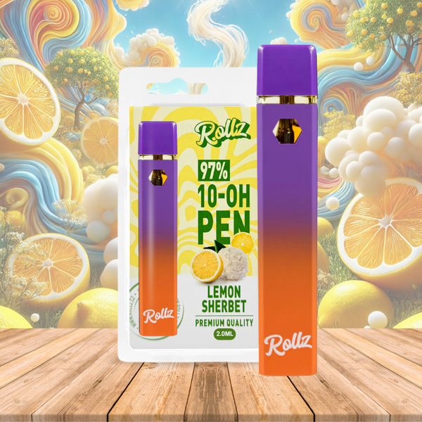 10-OH 97% Vape, Lemon, Rollz Disposable Pen 2ml/1ml  TABU CBD