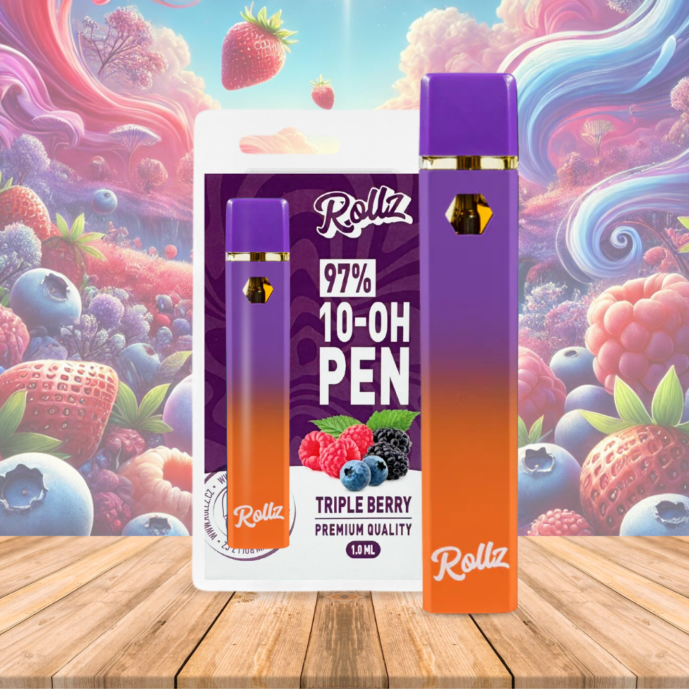 10-OH 97%, Triple Berry, Rollz Disposable Vape Pen 2ml/1ml