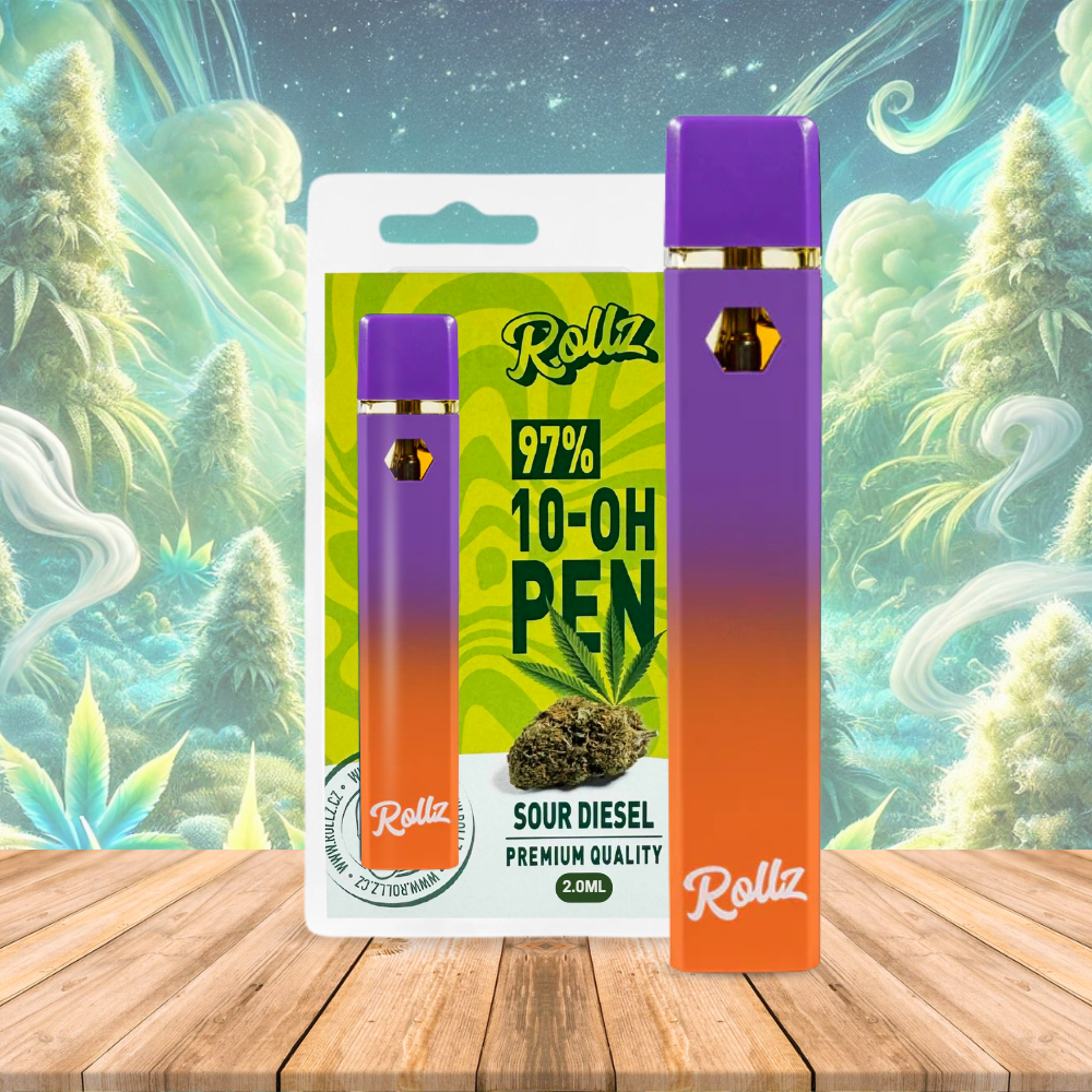 10-OH 97% Vape, Sour Diesel, Rollz Disposable Pen 2ml/1ml