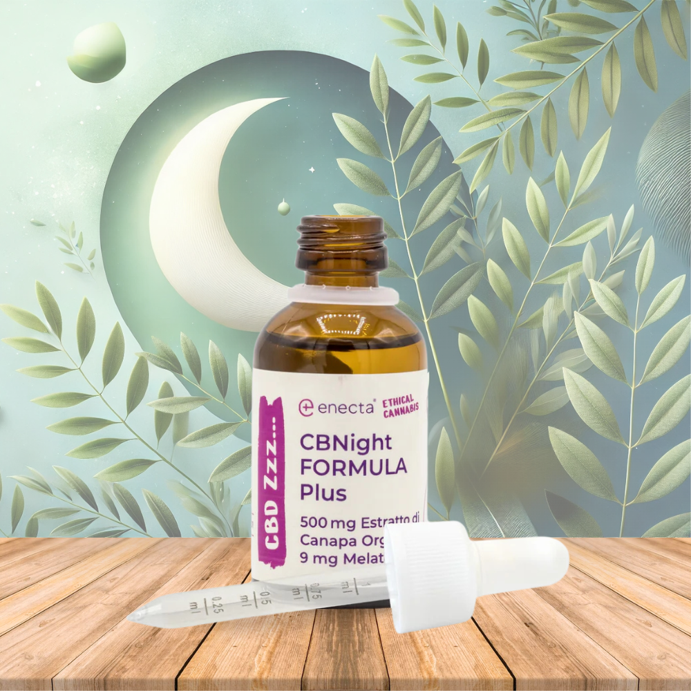 Aceite de CBD, CBN y melatonina, CBNight Formula Plus, 30 ml