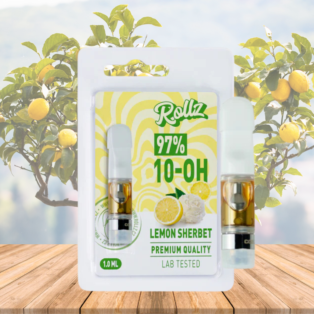 Cartucho/Cartuchos de vapeo 10-OH 97%, sabor a sorbete de limón, 1 ml
