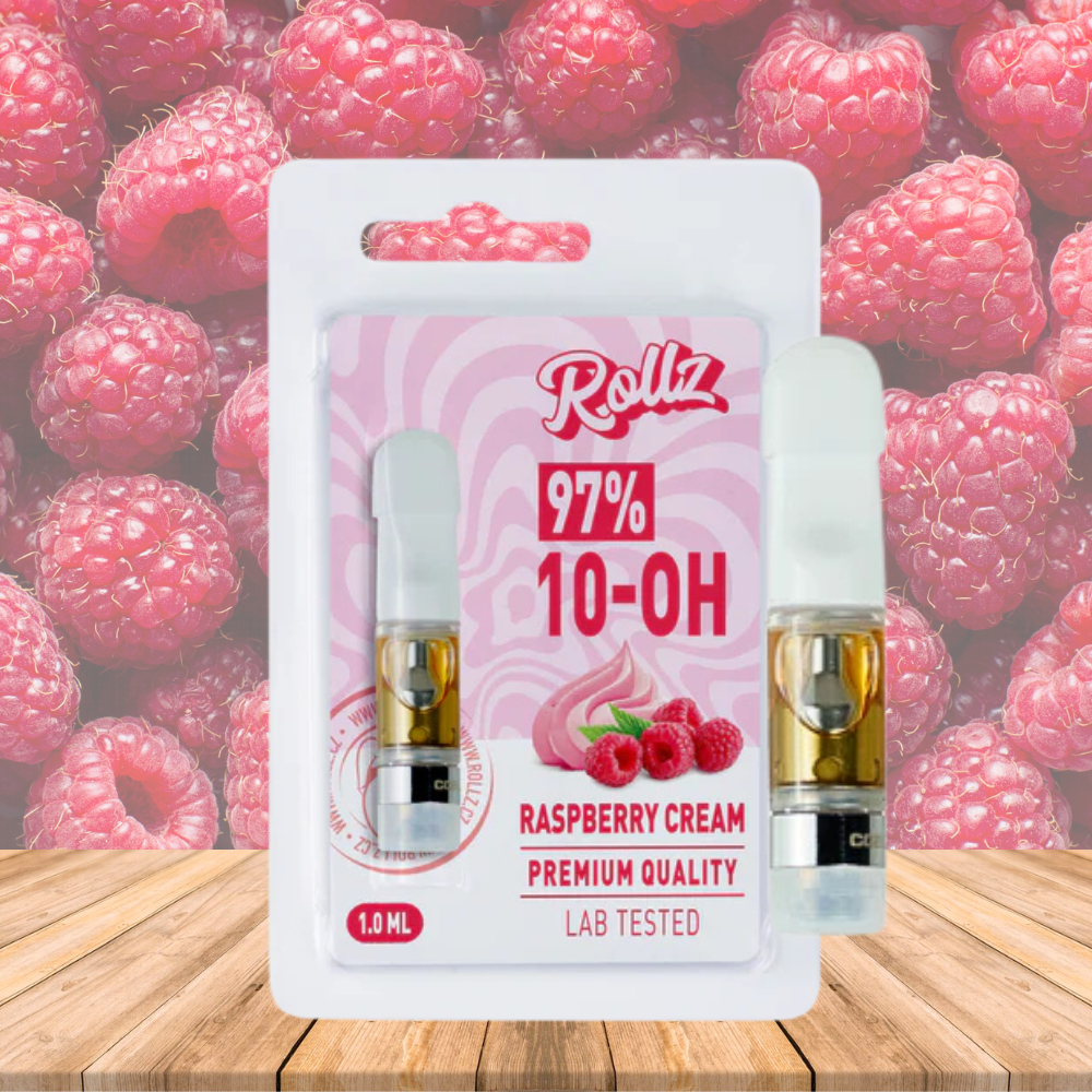 10-OH Vape Cartridge 97%, Raspberry, 1ml