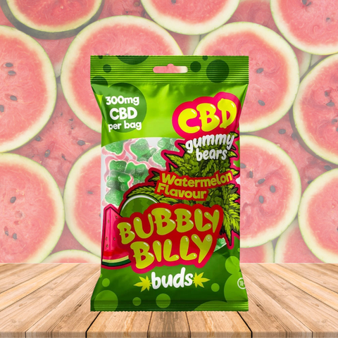 Gomas de CBD Melancia, Bubbly Billy, 300mg