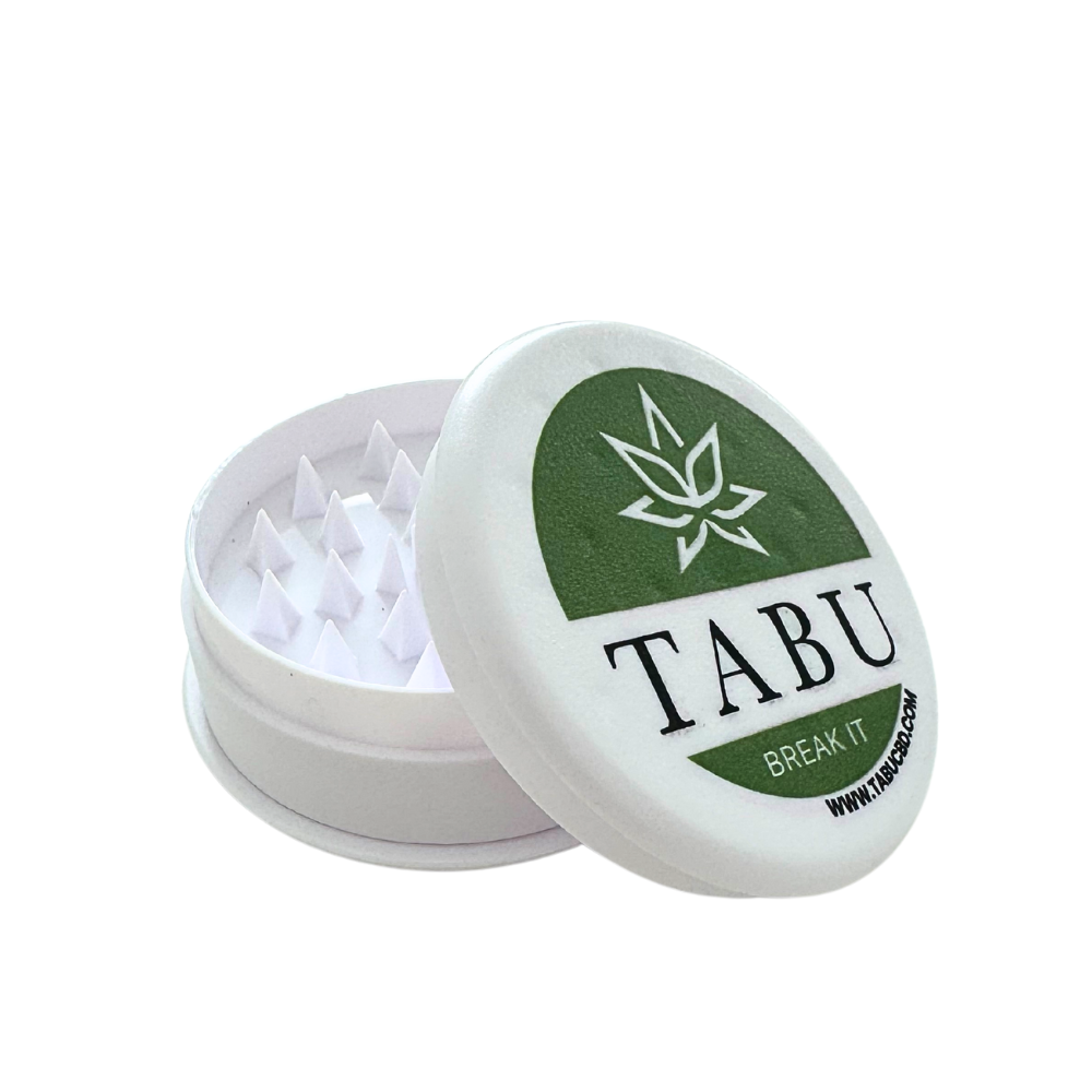 Molinillo de plástico Tabu, blanco, 3 divisiones
