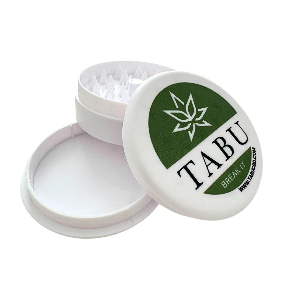 Molinillo de plástico Tabu, blanco, 3 divisiones