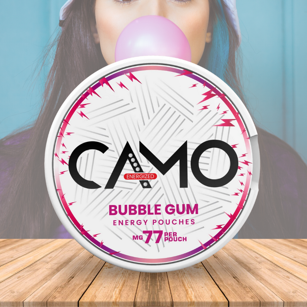 Sobre de cafeína, sabor chicle, 77 mg - Refrescante de energía