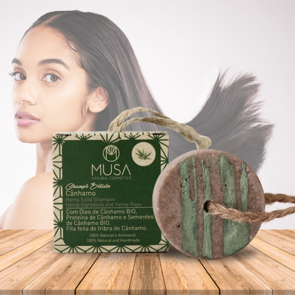 Champú sólido de cáñamo, 100% natural y artesanal
