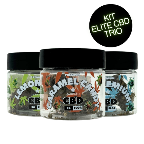 Pacote Elite CBD Trio, Flores de CBD 3G