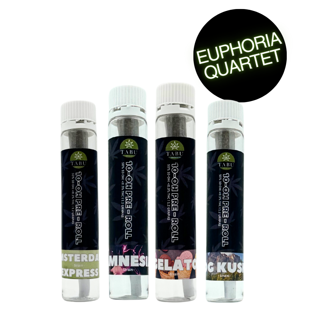 Paquete Cuarteto Euphoria, pre-rollos 10-OH 1,2 g, 50 %
