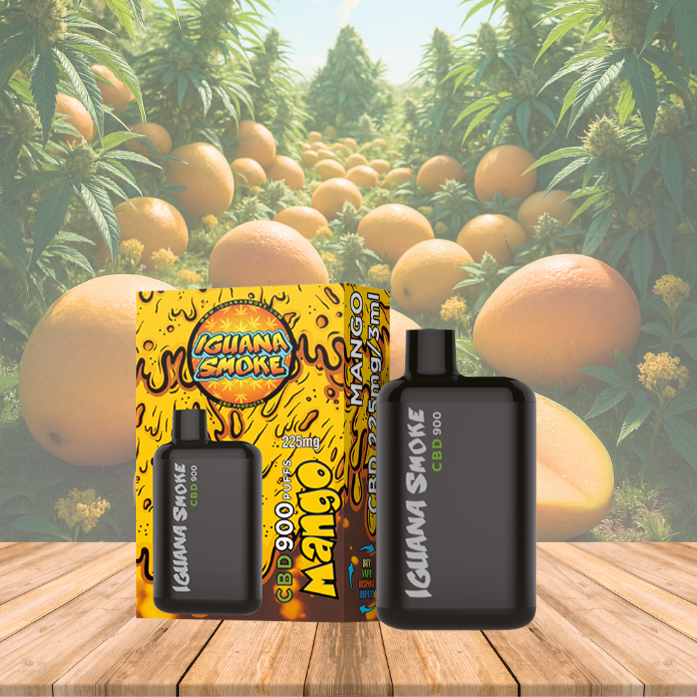 Vape CBD 225 mg, Mango, Iguana Pocket, 3 ml
