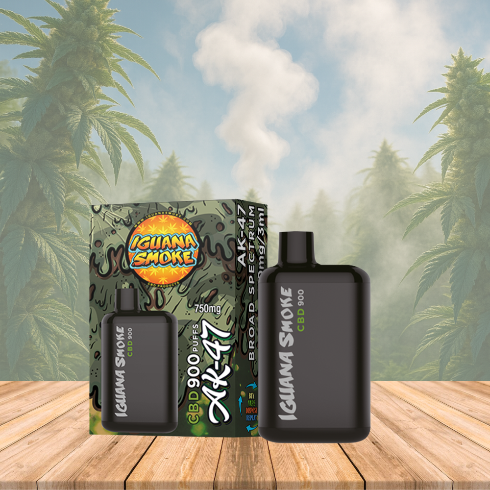 Vaporizador de CBD de amplio espectro, 750 mg, AK-47, Iguana Pocket, 3 ml