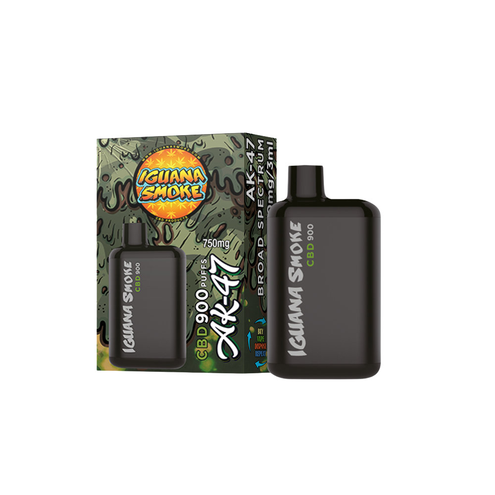 Vaporizador de CBD de amplio espectro, 750 mg, AK-47, Iguana Pocket, 3 ml