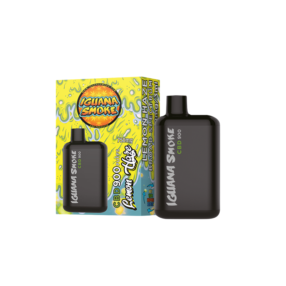 Vape de CBD 750mg Broad Spectrum, Lemon Haze, Iguana Pocket, 3ml