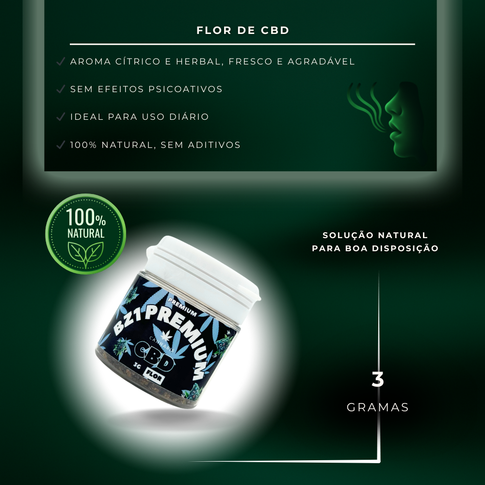 Flor de CBD premium BZ1, 3 g