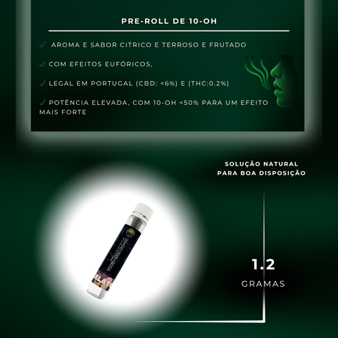 Cigarro enrolado - Pre Roll 10-OH 50%, Gelato 1.2g