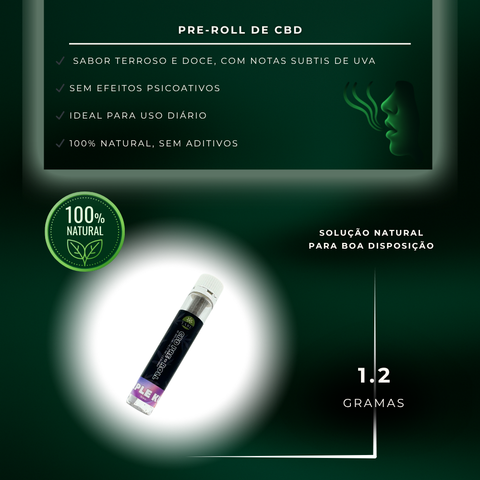Cigarro enrolado - Pre Roll CBD Purple Kush, 1.2g