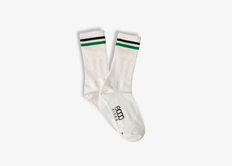 Striped White Socks 