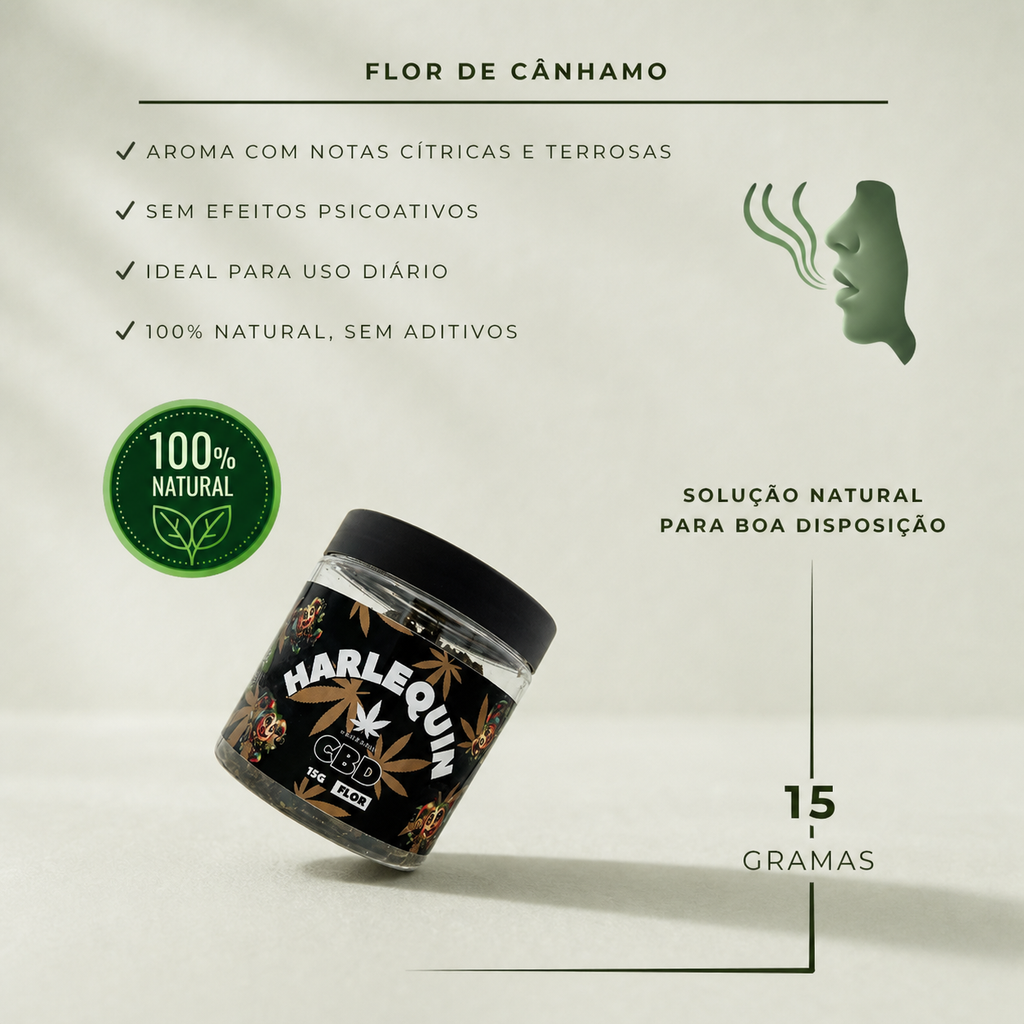 Informações sobre Flor de CBD Harlequin, 15 Gramas