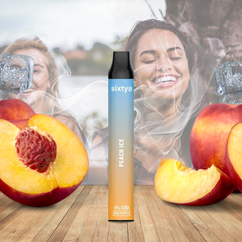 CBD Vape 5% Peach Ice Sixty8 800 caladas