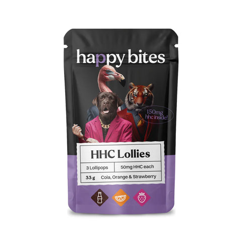 HHC Lollipops, Coca-Cola, Orange and Strawberry, 150mg