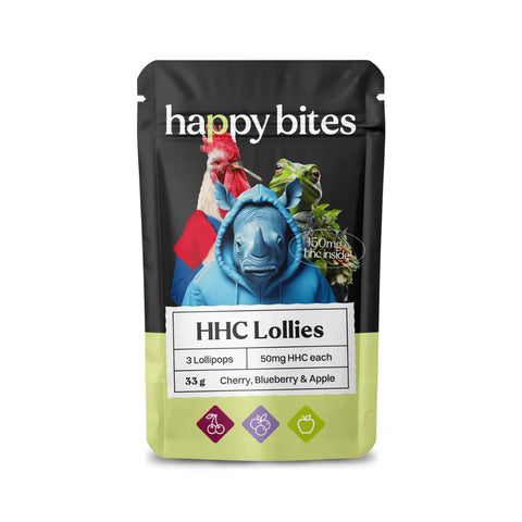 HHC Lollipops, Cherry, Blueberry and Apple 150mg