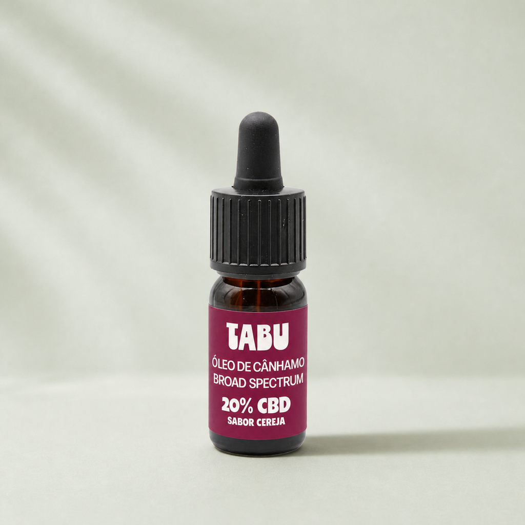 Óleo Broad Spectrum 20% CBD Cereja — fond Beldia vert sauge clair