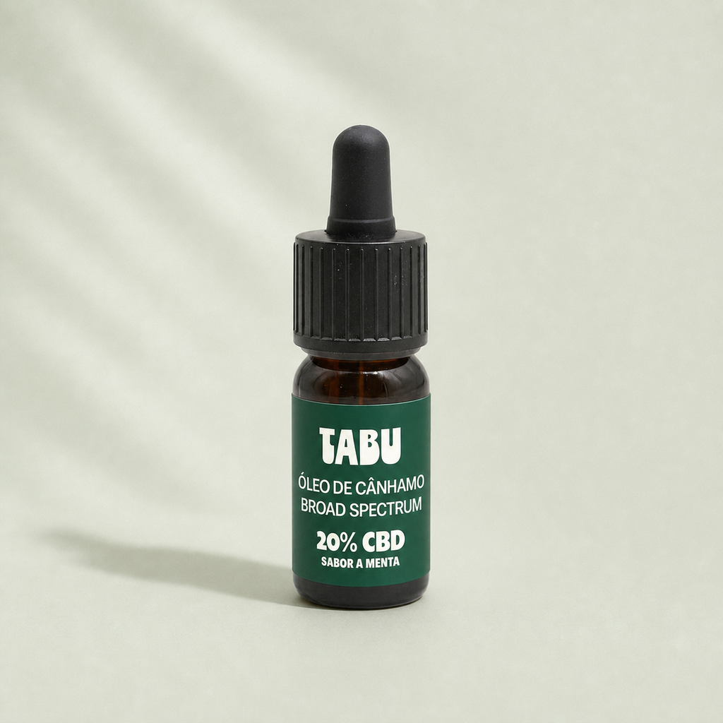 Óleo Broad Spectrum 20% CBD Menta — fond Beldia vert sauge clair