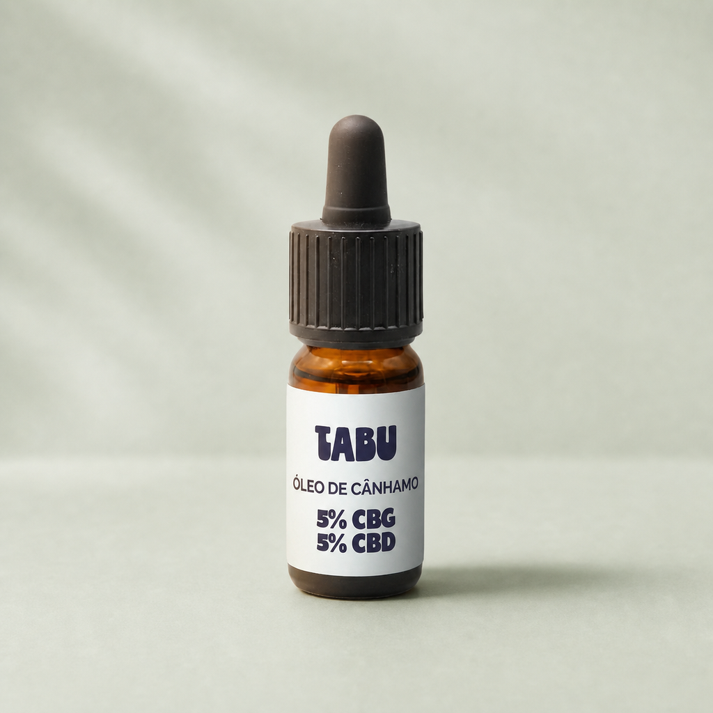 Óleo de cânhamo 5% CBG 5% CBD — fond Beldia vert sauge clair