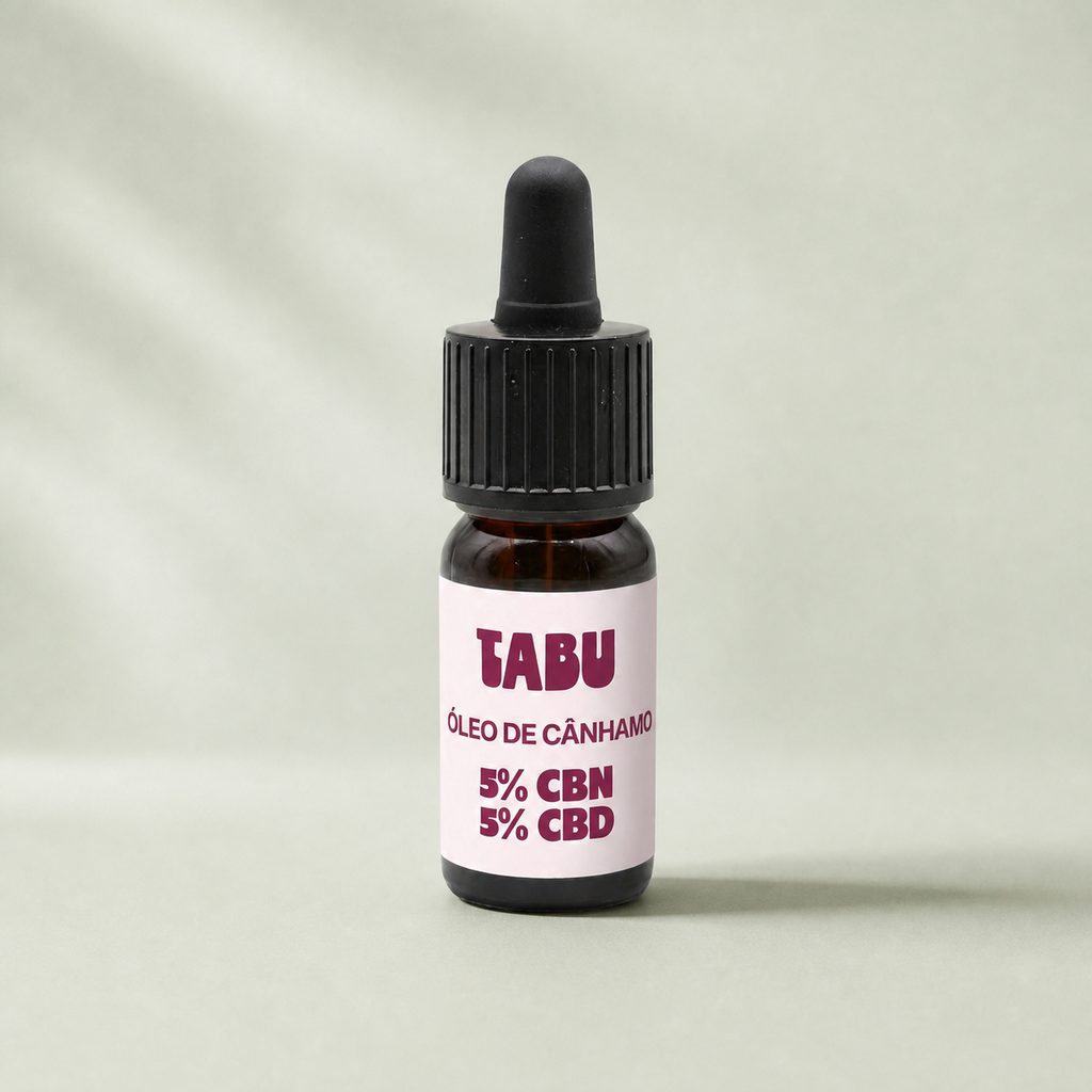 Óleo de cânhamo 5% CBN 5% CBD — fond Beldia vert sauge clair