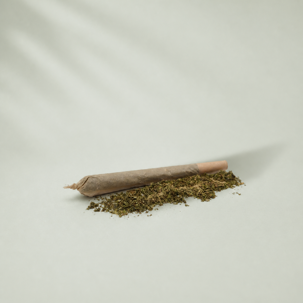 Pre Roll CBD Amnésia sur fond inspiré Beldia avec ombre réaliste unique