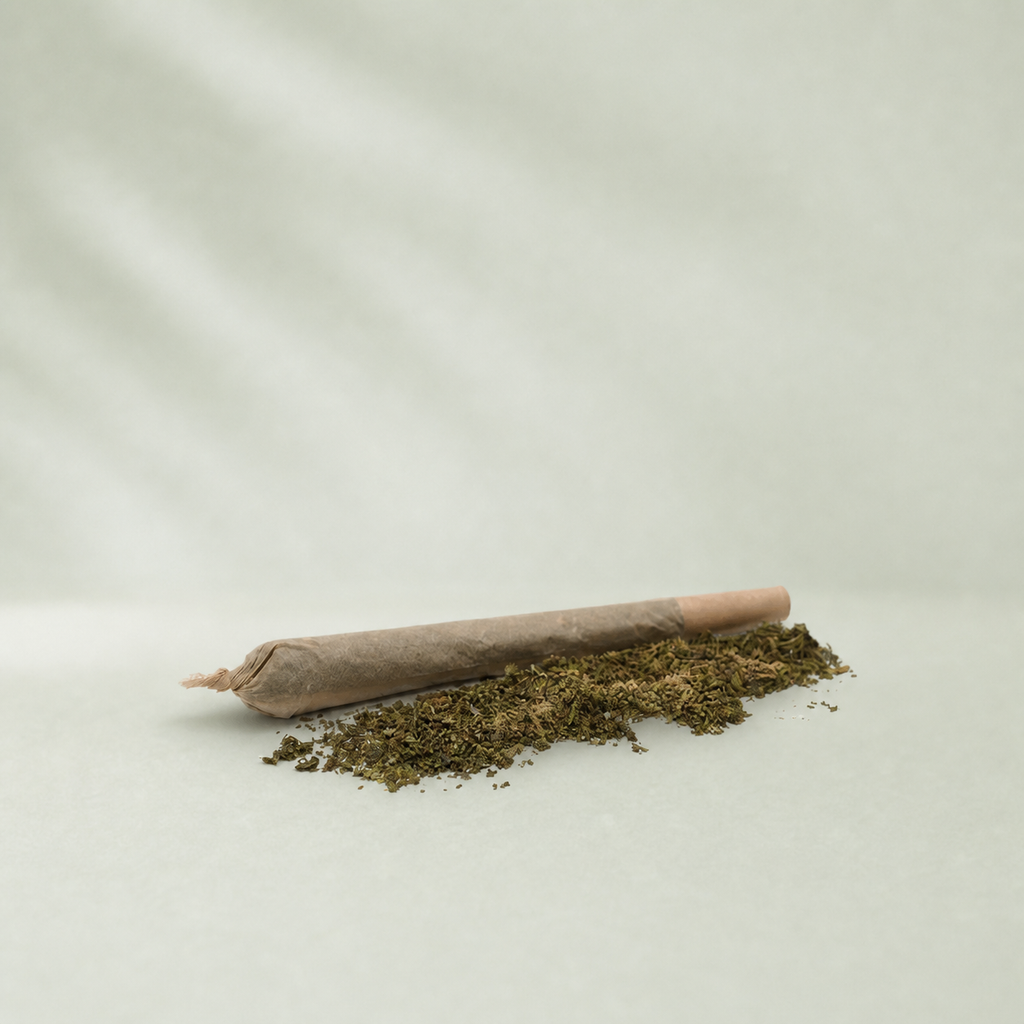 Pre Roll CBD Critical sur fond inspiré Beldia avec ombre réaliste unique