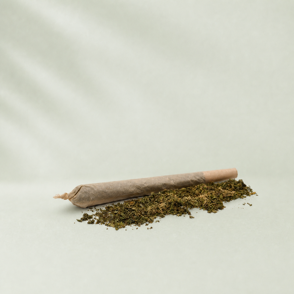 Pre Roll CBD Royal sur fond inspiré Beldia avec ombre réaliste unique
